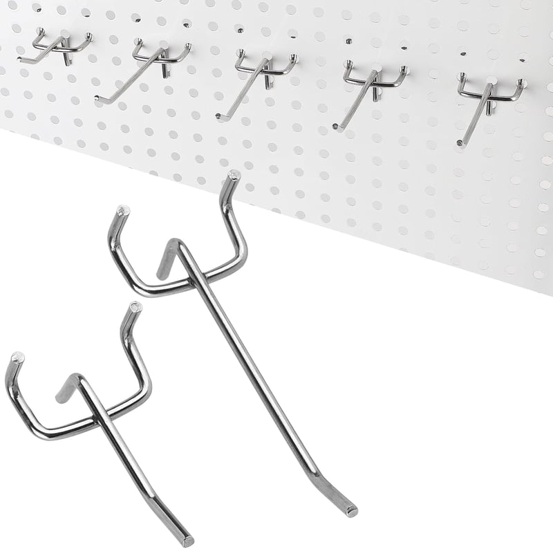 Pegboard Akasztó Szett - 100 db Lyukacsos Falra, 5 és 10 cm-es Méretben