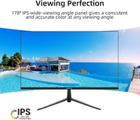 Wstirhy 24" Full HD IPS Monitor - 75Hz, 5ms, HDMI/VGA Csatlakozás, Vékony Keret, Falra Szerelhető, Otthoni és Irodai Használatra, Fekete 5