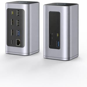Baseus Nomos Air USB-C priključna stanica 12-u-1, 2x4K HDMI — neispravno, za dijelove: Ne prima struju (stanje: vidi 2. sliku)