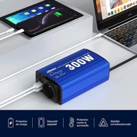 GIANDEL 300W Tiszta Szinusz Inverter 12V-220V Dupla USB-vel Újracsomagolt 2