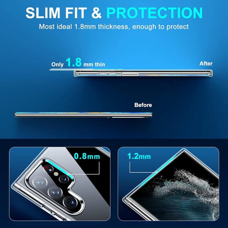 Samsung Galaxy S22 Ultra átlátszó szilikon védőtok
