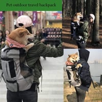 WLDOCA Szürke Kutyahordozó Hátizsák 10kg-ig - Lélegző, Összecsukható, Motorozáshoz, Túrázáshoz 2