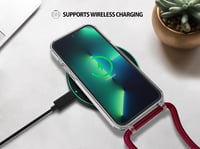 Samsung Galaxy S20 nyakba akasztható telefontok - MyGadget bordó védőtok zsinórral 6