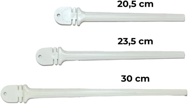 ANIMALPLAST 10 db Fehér Műanyag Madárülőke - 20,5 cm-es Gyöngyös Ülőrúd Kalitkába Kis és Közepes Madaraknak - White