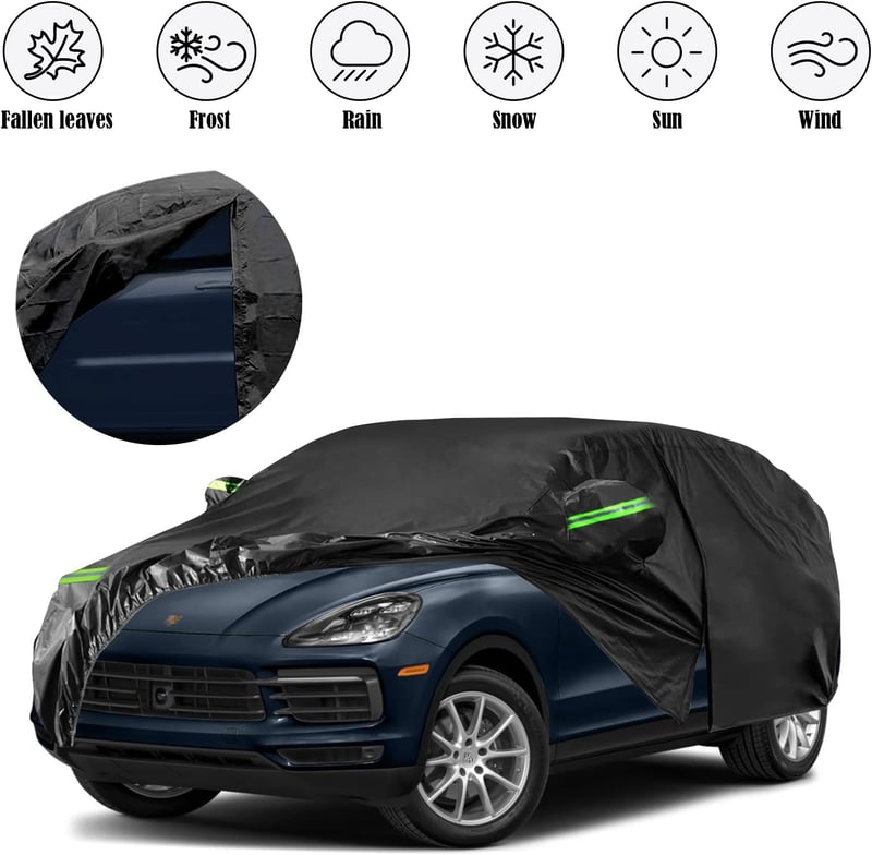 Waterproof Car Cover Compatible with 718 Boxster/Cayman 986/987/981/982 Base/S/T/GTS 4.0/GT4/GT4 RS 1996-2022, All-Weather Car Covers with Zip