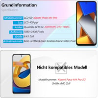 RongZy Xiaomi Poco M4 Pro 4G LCD Kijelző Csere - Érintőképernyős Digitalizáló Kerettel, Szerszámokkal, Fekete - Telefon Javító Készlet 3
