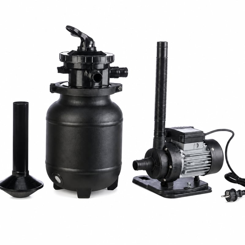 Piesková filtrácia Steinbach Active Balls+ pre bazén 040386, so 7-cestným ventilom, 19 000 – Čerpadlo je funkčné (stav: pozri 2. obrázok)