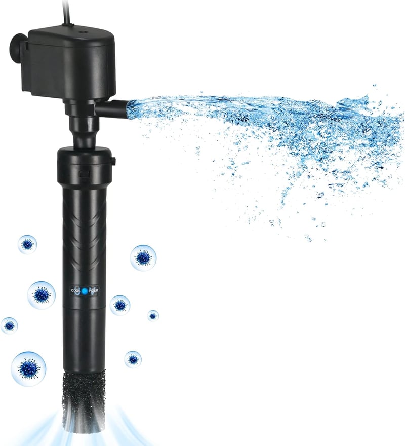 Aquarium UV szűrő és szivattyú 1200L/h - Algaölő, kristálytiszta vízhez 150-380L akváriumokhoz