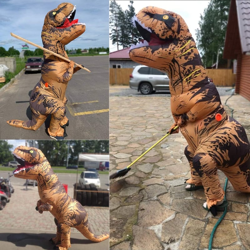 JASHKE Felfújható T-Rex Dinoszaurusz Jelmez Felnőtteknek - Halloween