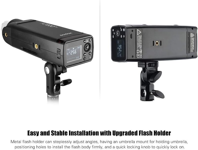 Godox AD200Pro Hordozható Vaku, Cserélhető Vakufejjel (Speedlite/Izzó), 200W Vezeték Nélküli TTL, HSS 1/8000s, X1T-C Kioldóval Canon EOS Fén