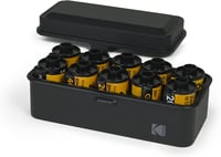 Kodak retro acél filmtároló doboz 120/135 tekercsekhez, fekete 1