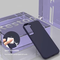 Samsung Galaxy S22 szilikon védőtok mikroszálas béléssel, sötétkék 7