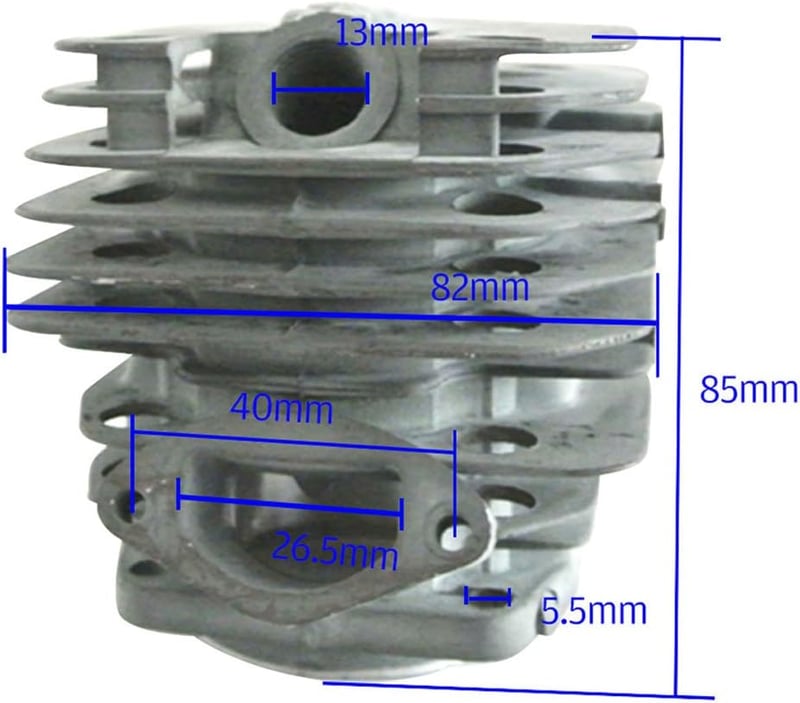 JRL 45mm-es henger és dugattyú szett kínai 52cc láncfűrészekhez, Tarus, Silverline kompatibilis