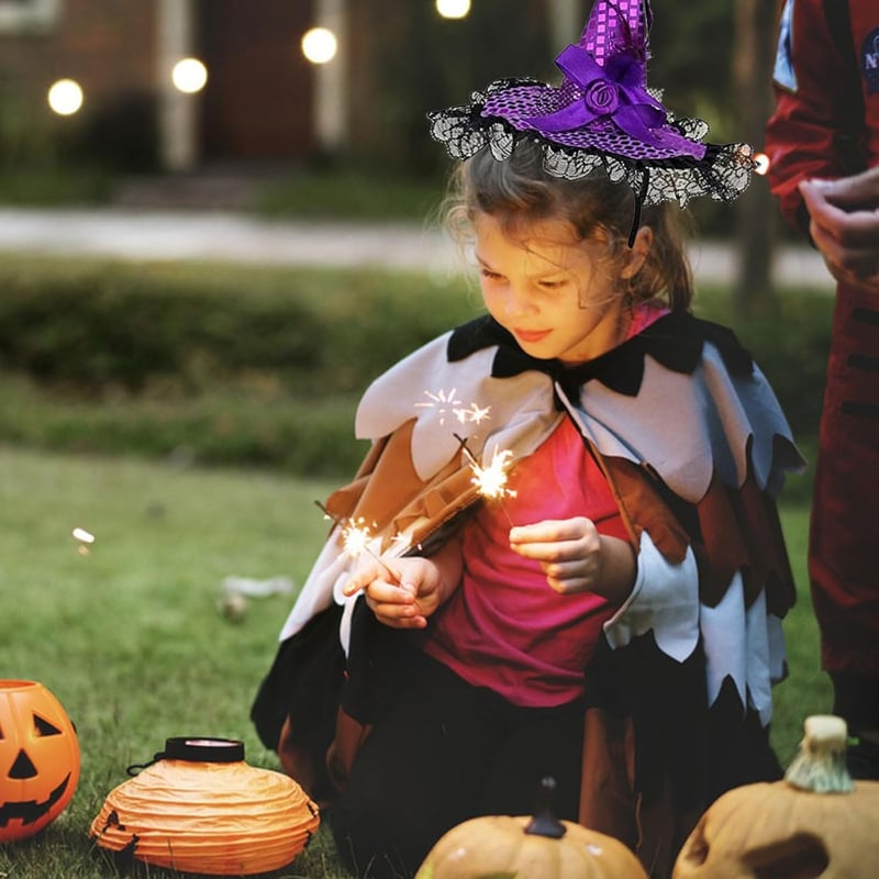 10 db Fekete Varázsló Kalap Gyerekeknek és Felnőtteknek - Halloween Boszorkány Jelmez Kiegészítő