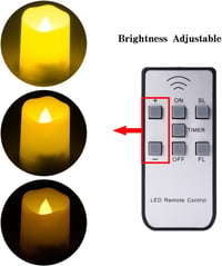 PChero LED gyertyák távirányítóval - 2 db újratölthető, időzíthető, USB-s dekorációs lángimitáció 5