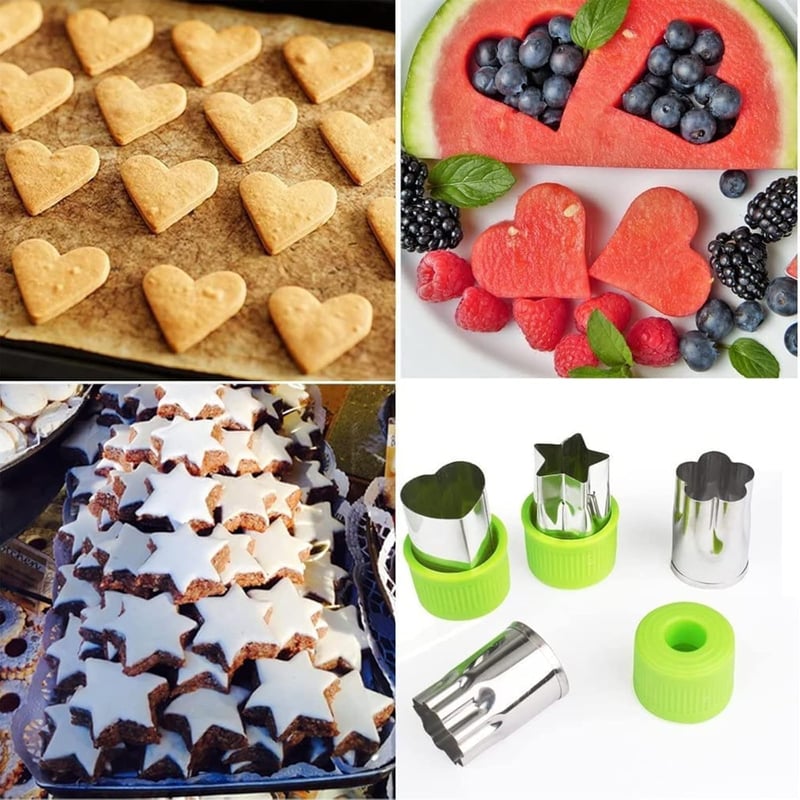 Goodchef Gyerek Hámozó Készlet 6 Részes - Biztonságos Gyümölcs és Zöldség Vágó Szett Ergonomikus Markolattal, Süti Kiszúróval, Gyerekbarát K