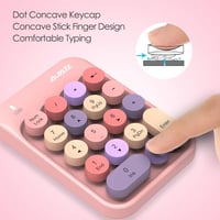 FELiCON Rózsaszín Numerikus Billentyűzet - 18 Gombos, Hordozható, Csendes, Windows és Mac Kompatibilis 4