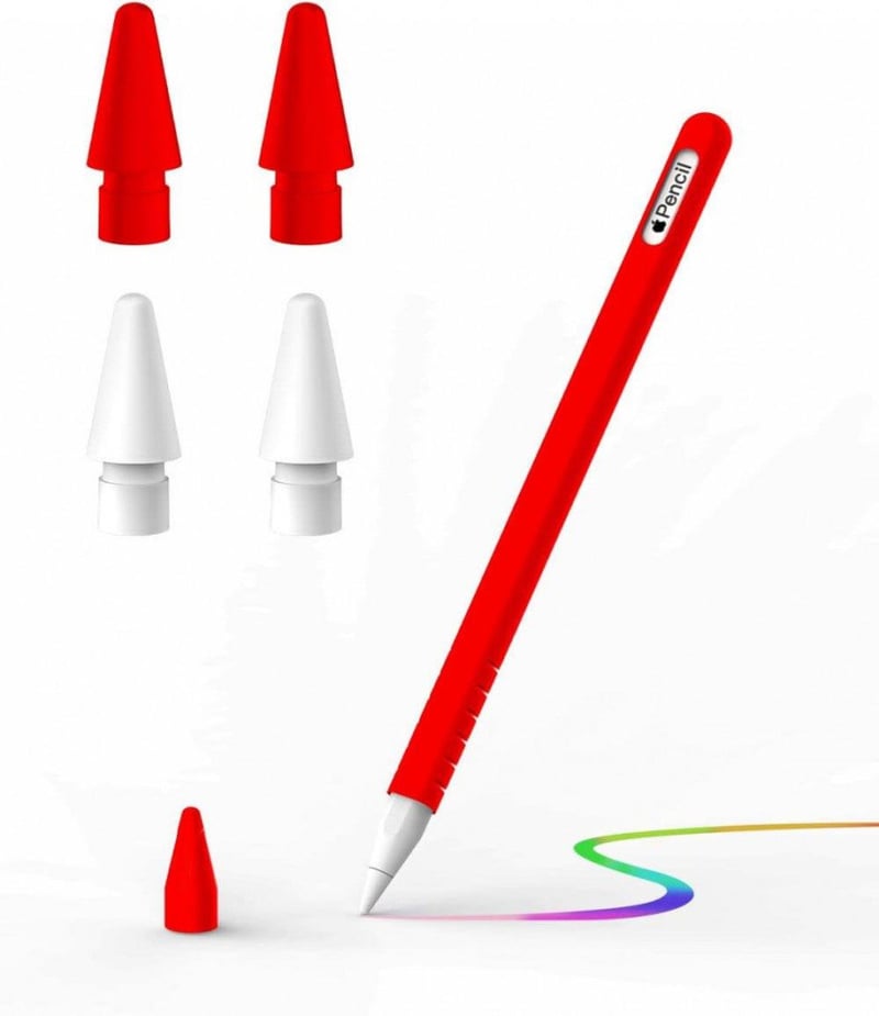 Apple Pencil Cserehegyek Szilikon Tokkal - Kompatibilis Kiegészítő Szett