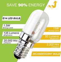 E14 LED hűtőizzó szett - 2db meleg fehér, energiatakarékos 2