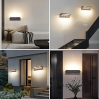 KUKAK 36W LED Kültéri Fali Lámpa Mozgásérzékelővel - IP65 Vízálló, 3000K Meleg Fehér, 350° Forgatható Panel, Alumínium, Kert, Terasz Világít 6