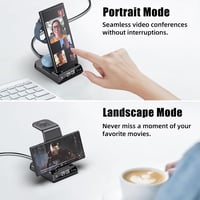 Samsung 3 az 1-ben vezeték nélküli töltőállomás Galaxy S24 Ultra, Watch 6 és Buds 2 Pro készülékekhez, digitális órával 5