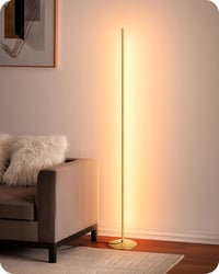EDISHINE Állólámpa LED 3000K Meleg Fehér Fény, Szabályozható Fényerő, 146 cm Magasság, Arany Alumínium, Memória Funkcióval, Nappali, Hálószo 1