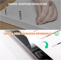 NAYAHOSE Teleszkópos Fiók - Kihúzható Szekrényrendező 32-48 cm, Szénacél Tárolópolc, Puha Csúszású Kosár Konyhai Szekrényekhez, Fehér 4