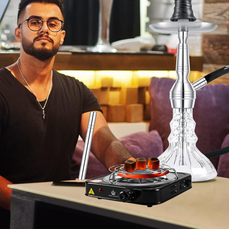 Noble Hookah 1000W elektromos vízipipa szénizzító grillráccsal és csipesszel