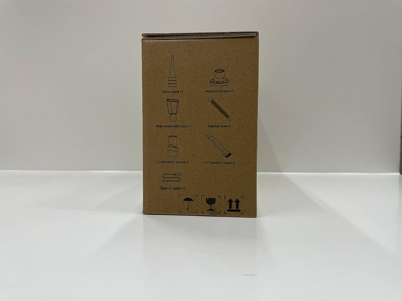 Brigii 3 az 1-ben akkus kézi porszívó, autó- és hamuszívó, légpumpa - USB-C töltés