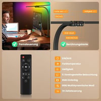 SIBRILLE RGB Dupla Fejes Asztali Lámpa - 22W LED, 80cm, Csíptethető, Távirányítós, Állítható Színhőmérséklet, Szemvédő Monitor Világítás 5