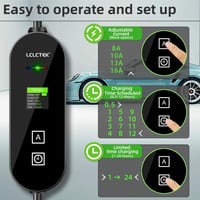 Sichuan Hengmiao Type 2 elektromos autó töltőkábel Schuko csatlakozóval, 3,68 kW, 5m, LED kijelzővel, 8-16A, mobil fali töltő, villanyautó t 2