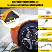 uyoyous Kábelhíd 2 Csatornával - 100 x 30 x 6 cm Tömlővédő Átjáró, Kültéri Kábelek Védelmére, Áthajtásbiztos Kábelcsatorna 5