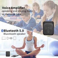 SHIDU Hordozható Hangosító Bluetooth Hangszóróval és UHF Vezeték Nélküli Mikrofonnal - 10W, 1800mAh, MP3 Lejátszás Tanároknak, Idegenvezetőknek 6
