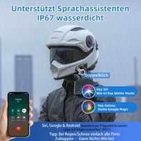 WAYXIN R6S Motoros Headset - 1200m Hatótávolságú Bluetooth Kommunikációs Rendszer 6 Motoros Összekapcsolásával, Vízálló, Kihangosító, Zajszű 6