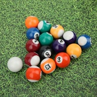 Keenso 16 db-os Mini Biliárdgolyó Készlet - 32mm Amerikai Biliárd Kiegészítő Gyerekeknek, Műgyantából, Többszínű, Könnyű Hordozhatóság 5