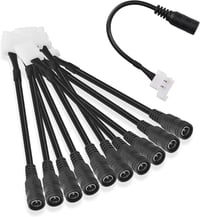 PNGKNYOCN LED szalag csatlakozó klipsz, 10db, forrasztás nélküli, DC 5,5x2,1mm 1