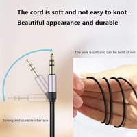 Nylon fonott AUX kábel 1m - Hi-Fi minőségű 3,5mm-es sztereó audio adapter 3
