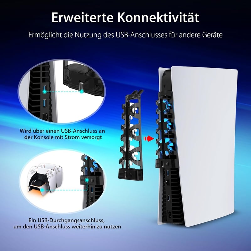 PlayStation 5 Hűtőventilátor LED Világítással - NexiGo PS5 Konzolhűtő