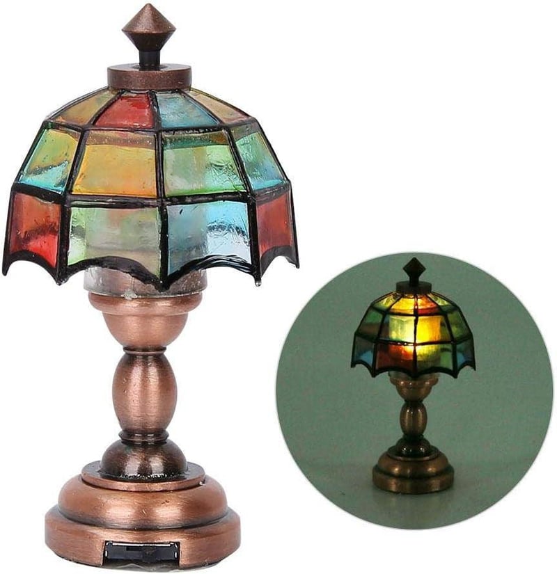 Újracsomagolt Mini LED Lámpa Babaházhoz - Színes Bútor Díszítés 1/12 Méretben