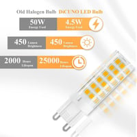 DiCUNO G9 LED izzó, 6db, 450lm, meleg fehér, energiatakarékos 6