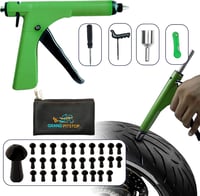 GRAND PITSTOP Tömlő Nélküli Gumiabroncs Defektjavító Készlet - 30 Plugs Pisztoly Szett Autóhoz, Motorkerékpárhoz, Robogóhoz - Gyors DIY Javí 1