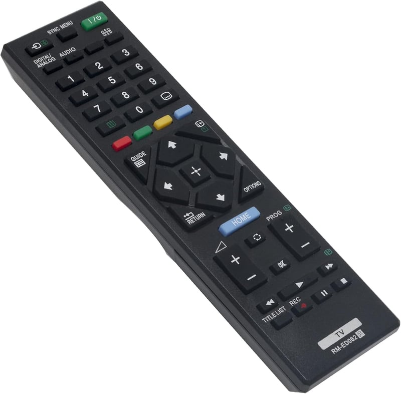 ALLIMITY RM-ED062 Távirányító Sony Bravia TV-hez - Kompatibilis KD-43XE7077, KDL-40R353B és más modellekkel - 10m Hatótávolság - Ergonomikus
