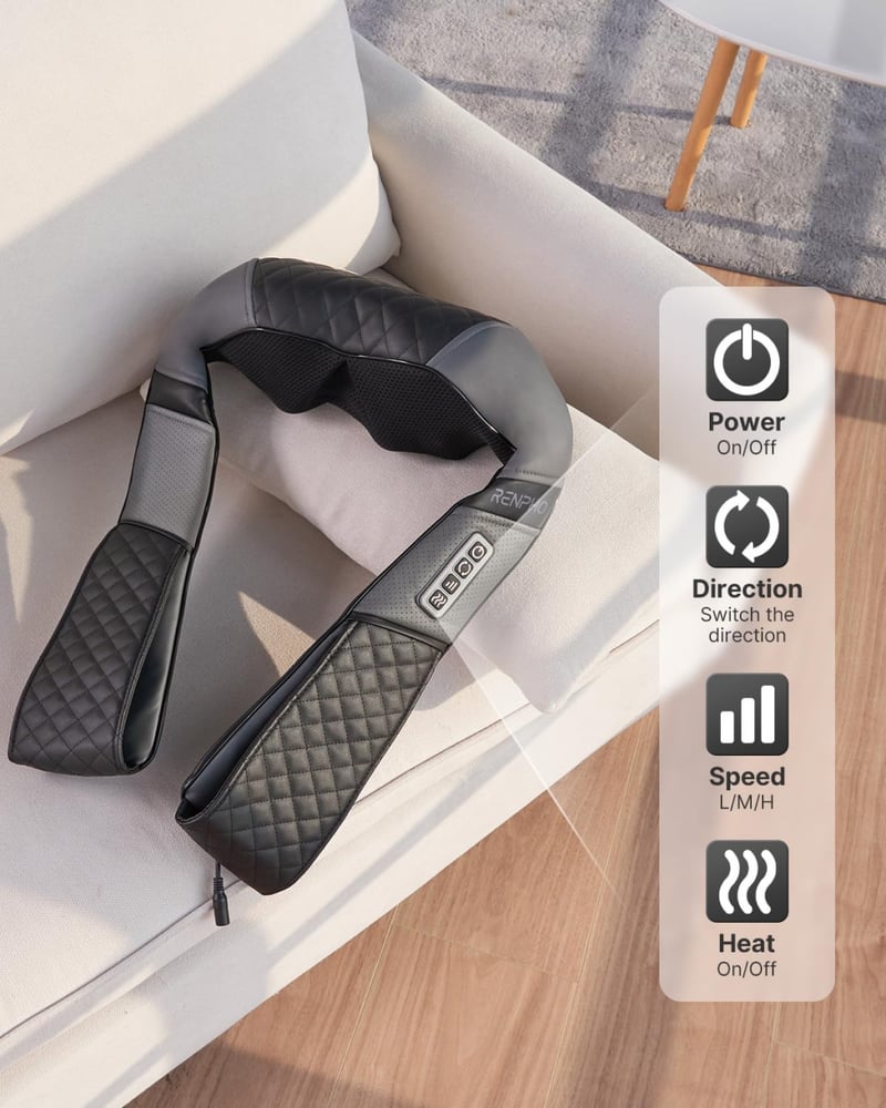 RENPHO Nyakmasszázs Vállmasszázs Készülék Melegítéssel 3D Shiatsu Masszírozó - RP-SNM061