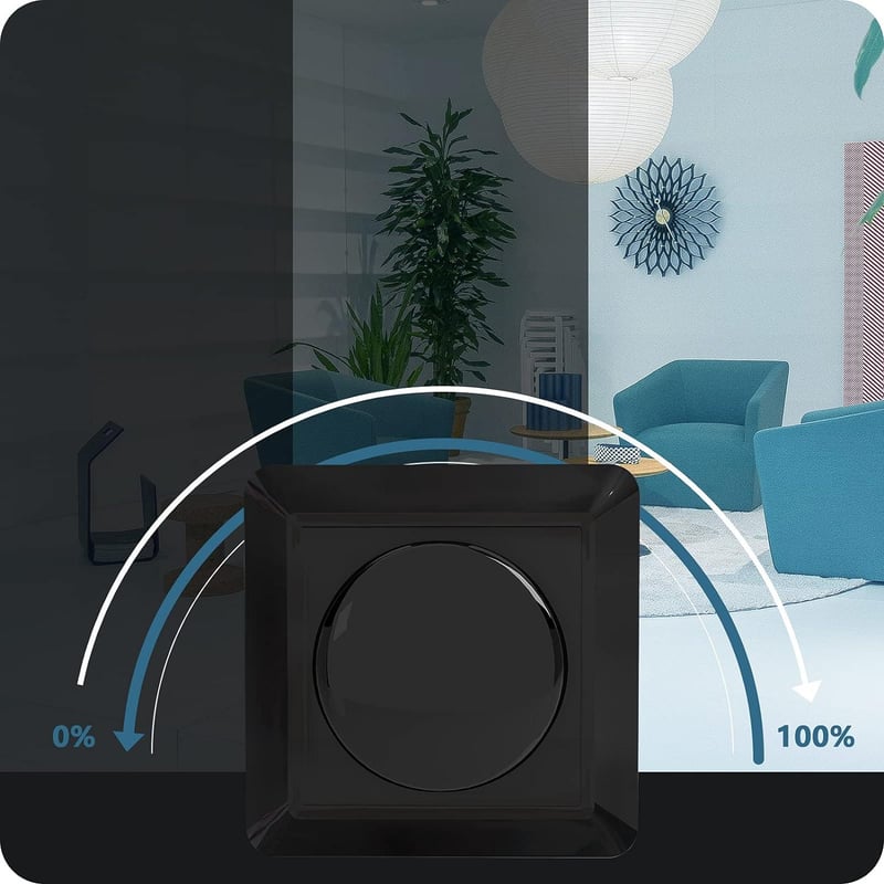 Zigtiger Fekete LED és Halogén Dimmer Kapcsoló
