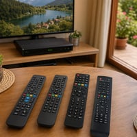 Set daljinskih upravljača: 1x TD System TV + 1x Tivùsat dekoder + 1x Changhong TV + 1x Humax prijamnik 1