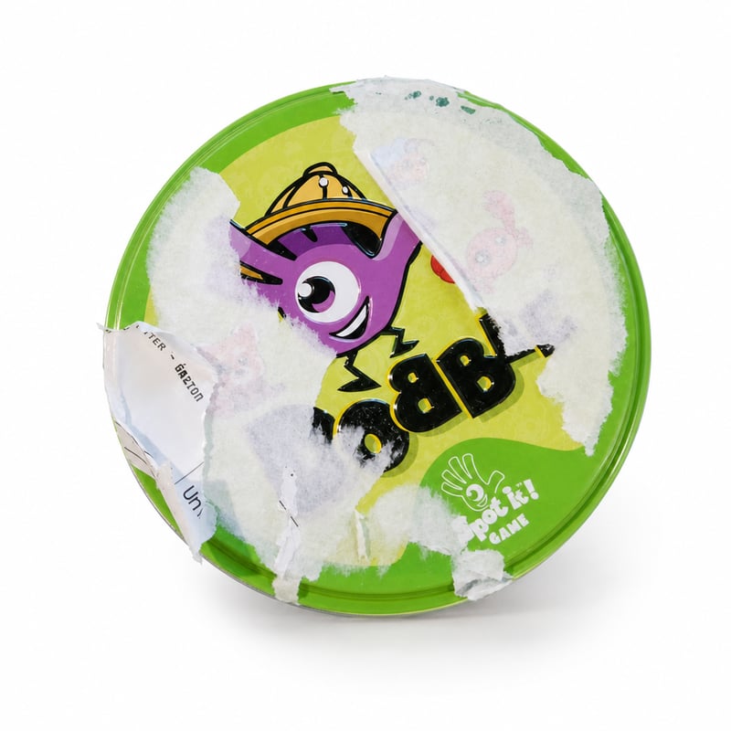 Joc de cărți Dobble Kids – Joc de societate rapid pentru 2-8 jucători, începând de la 4 ani, 15 minute, în limba germană, cutie zgâriată (deschis, stare outlet)