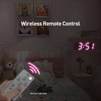 COVERY 3D LED digitális falióra 25,4 cm-es számokkal, éjjeli fénnyel, lányoknak 3
