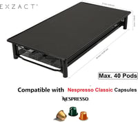 Nespresso kompatibilis kapszulatartó fiók és géptartó állvány, 40 db kapszulához 2