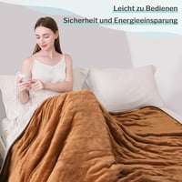 Coriwell Elektromos Takaró 180x130cm - 9 Hőfokozat, Mosható, Barna 6