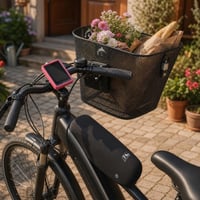 E-bike ochranný balík: obal na batériu + fólia a kryt na displej + uzamykateľný košík 1